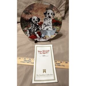 Hamilton Collection Plate  You‎ Missed A Spot Those Delightful Dalmatians #1300A